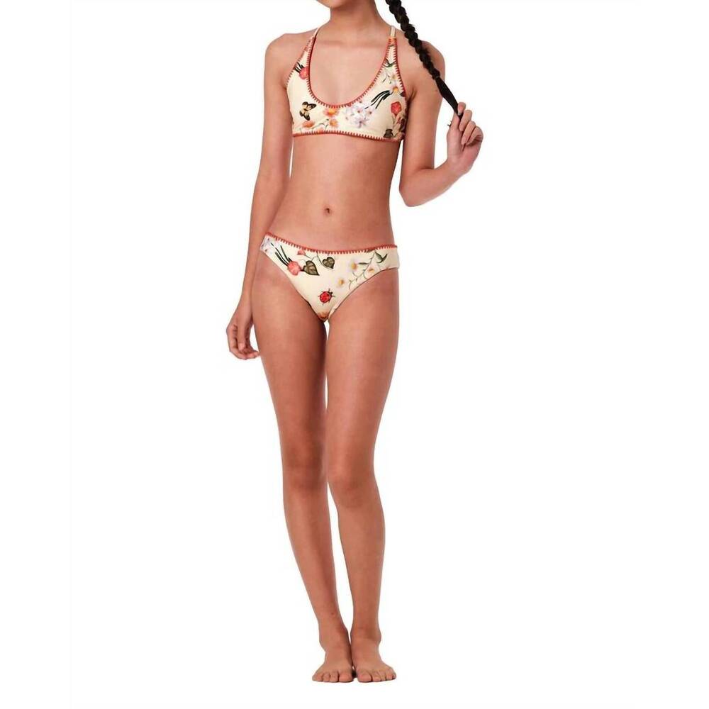 NEW SUBMARINE girls' stitched bikini set in full bloom yellow